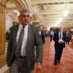 premierul Mihai Tudose după o ședință a coaliției ALDE - PSD