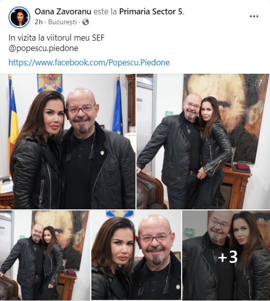Oana Zăvoranu și Piedone, în mai multe fotografii postate de vedetă pe Facebook 