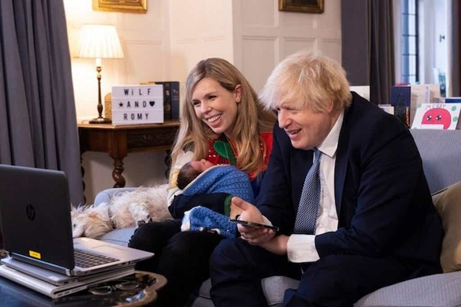 Boris Johnson și soția sau au apărut alături de fiica lor într-o conferință video