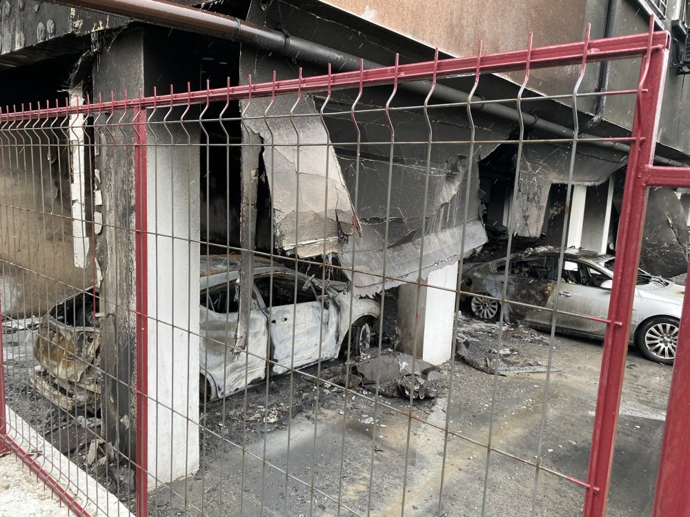 imagini blocul ars din Constanța