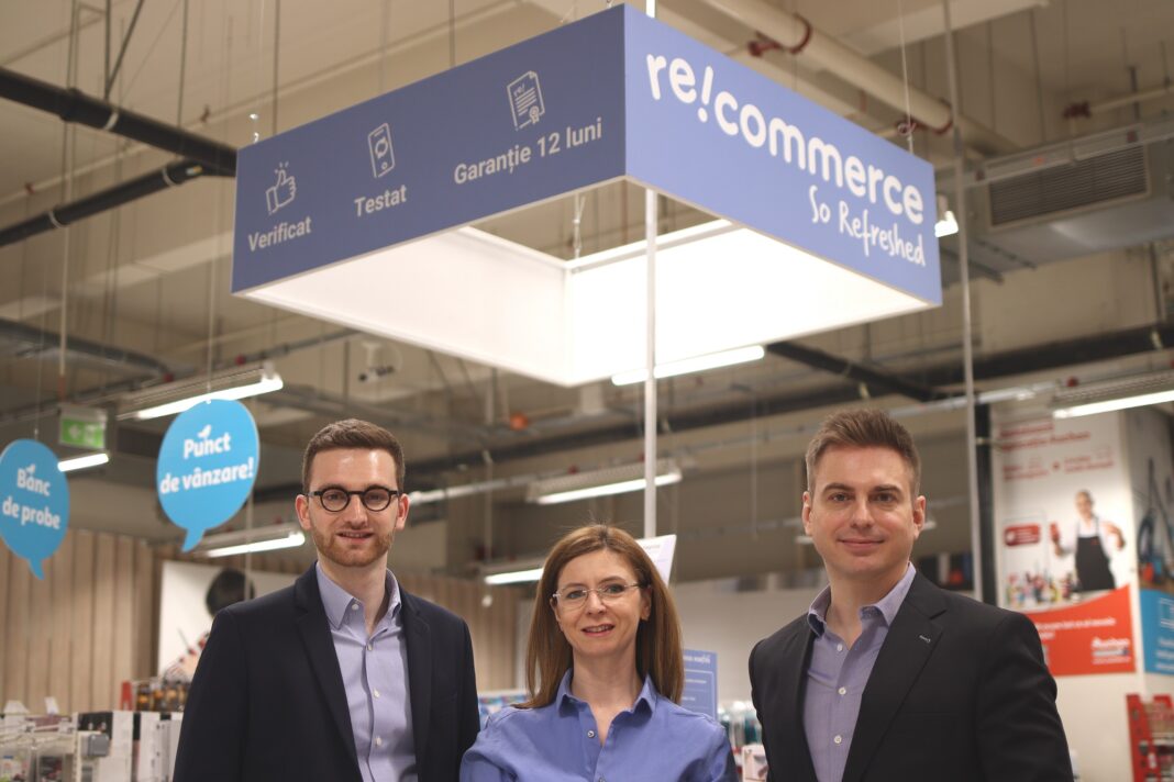 Hector Destailleur (Recommerce), Anca Mihailescu (Auchan Retail Romania), Gregoire Vigroux (Recommerce)