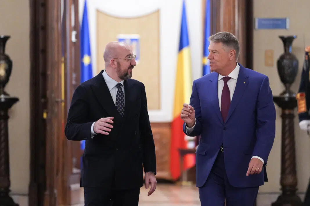 Klaus Iohannis și Charles Michel / foto arhivă