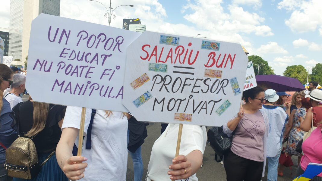 Protestul profesorilor din anul 2023 / foto Laurențiu Mușoiu