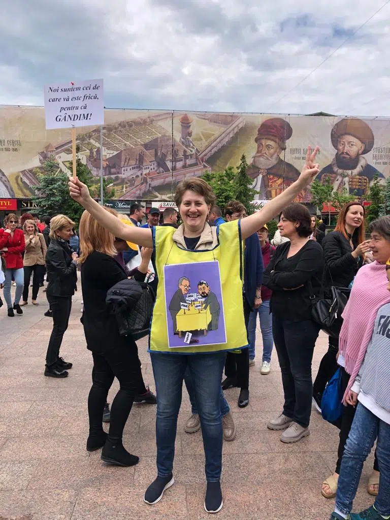 Profesorii au protestat în Târgoviște