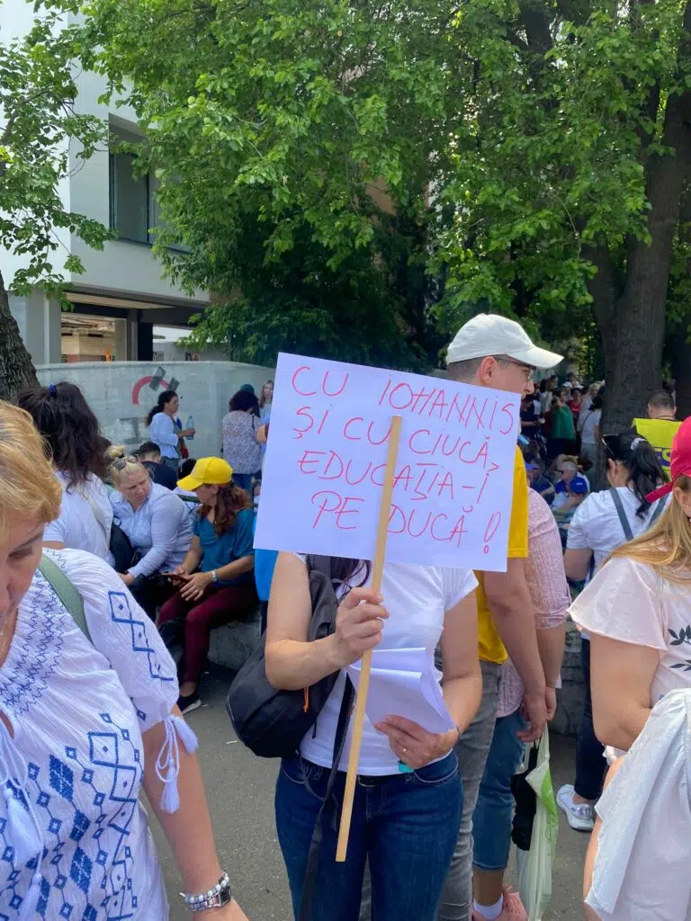 protest profesori Iohannis