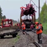 VIDEO: Un tren de marfă a deraiat în apropiere de granița dintre Rusia și Ucraina