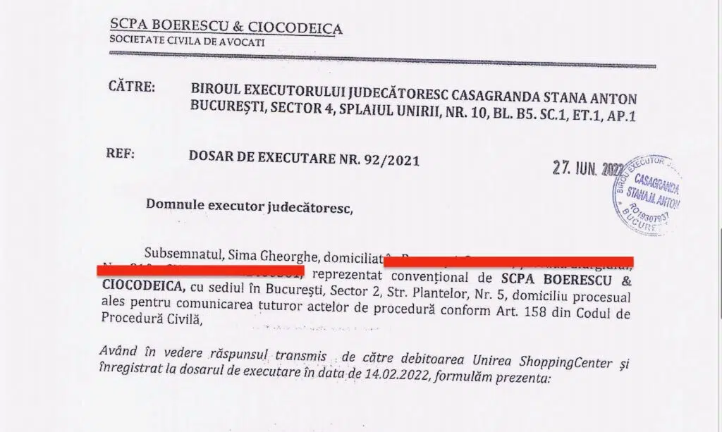 Avocații Alexandra Ciocodeică și Alexandru Păun Gheorghe Sima Unirea Shopping Center