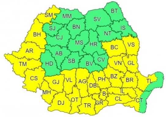 cod galben caniculă,ANM,anm avertizari,anm vremea bucuresti,anm prognoza meteo