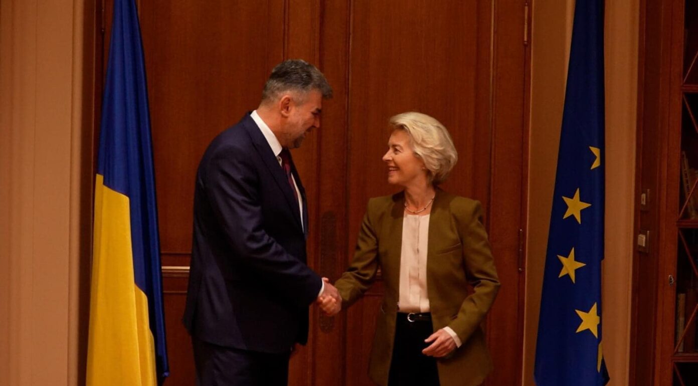 Marcel Ciolacu și Ursula von der Leyen / FOTO: Guvernul României