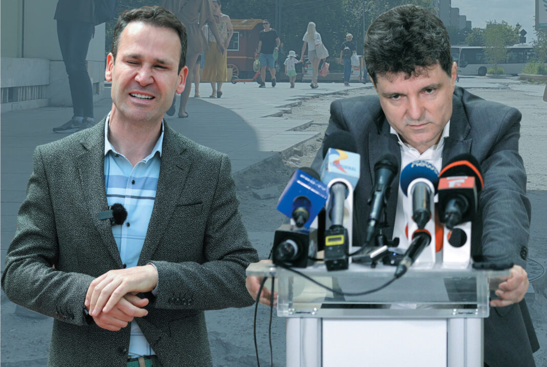 Robert Negoiță și Nicușor Dan despre trotuar Unirea
