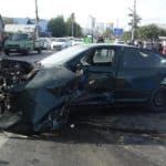 Primele imagini de la accidentul în lanț cu 5 mașini și un autobuz din Buzău, soldat cu 2 răniți – Totul s-a petrecut în câteva secunde