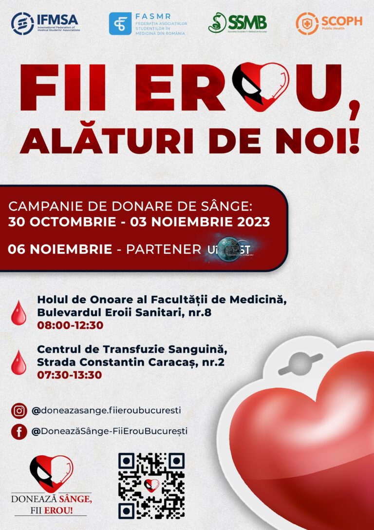 Studenții de la Medicină organizează o campanie umanitară: “Fii Erou alături de noi!”