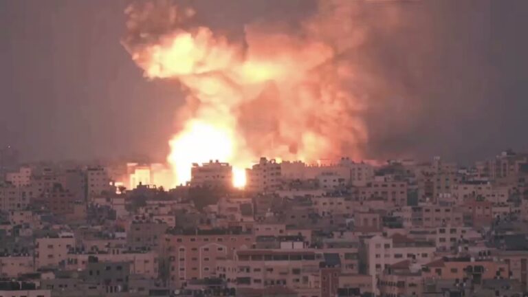 VIDEO. Momentul unei explozii în Gaza