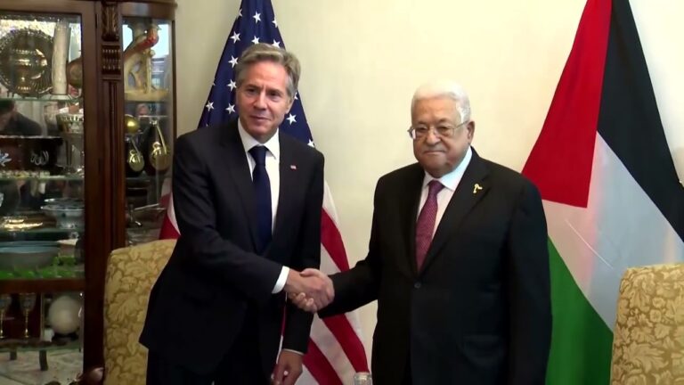 VIDEO. Blinken se întâlnește cu președintele palestinian Abbas