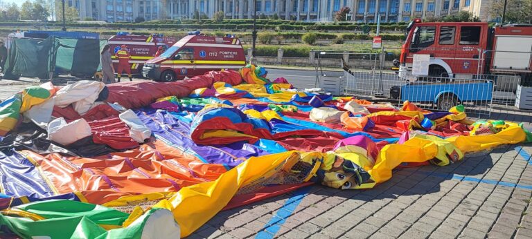 Aproape de tragedie în București, la Oktobefest! Un tobogan pentru copii a explodat