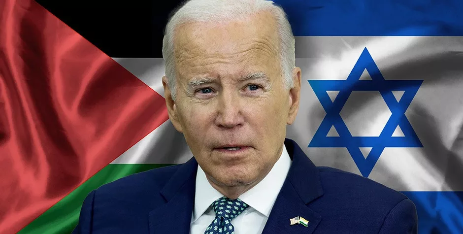 Biden with Hamas and Israel conflict photo