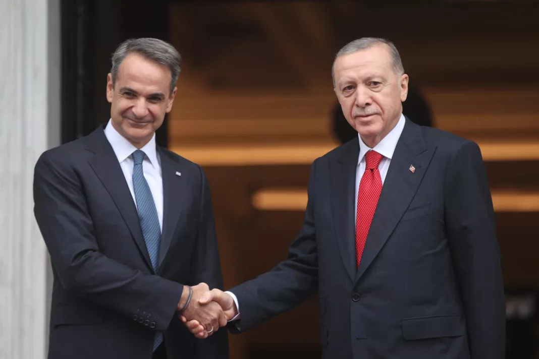 President Erdogan meeting with Mytsotsakis
