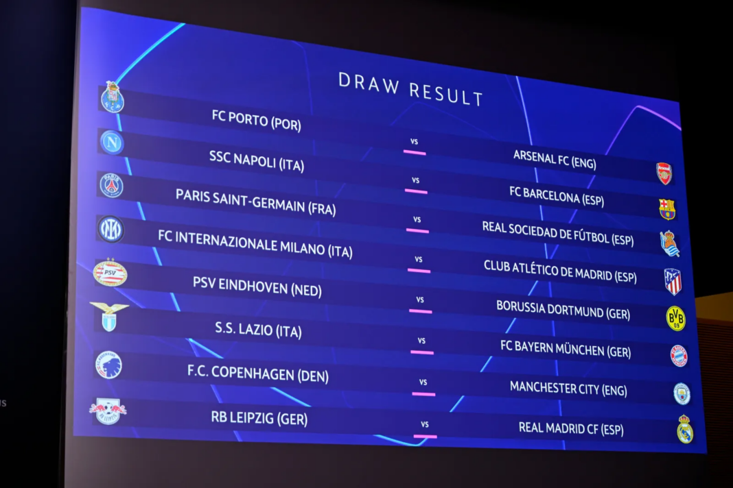 UEFA Champions League 2023/24 Round of 16 Draw