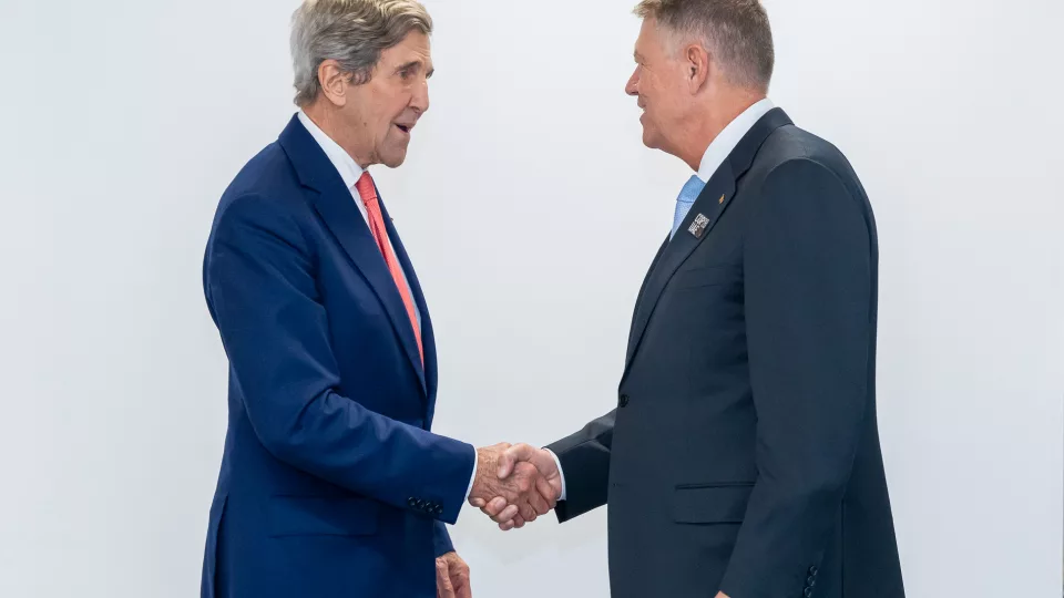 UK President Iohannis and Secretary of State Kerry