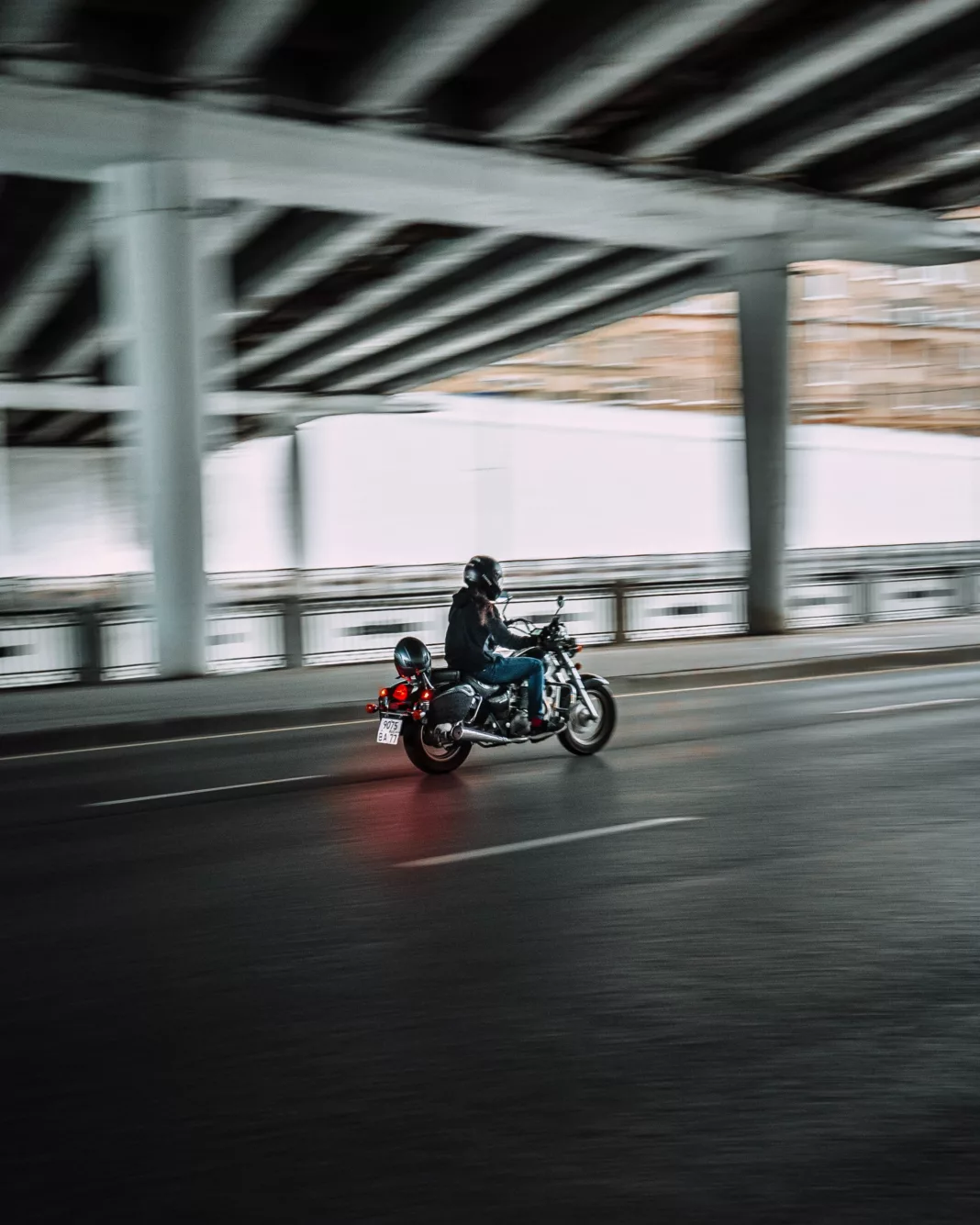 Motorcyclist on a road