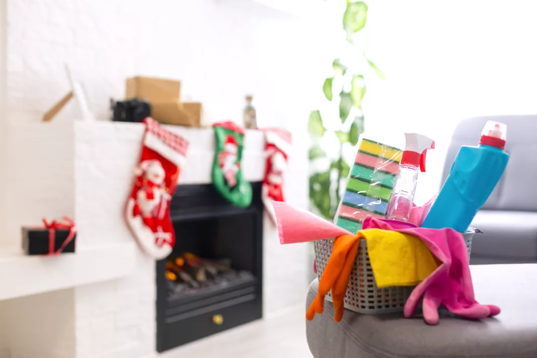 Cleaning products for Christmas holidays