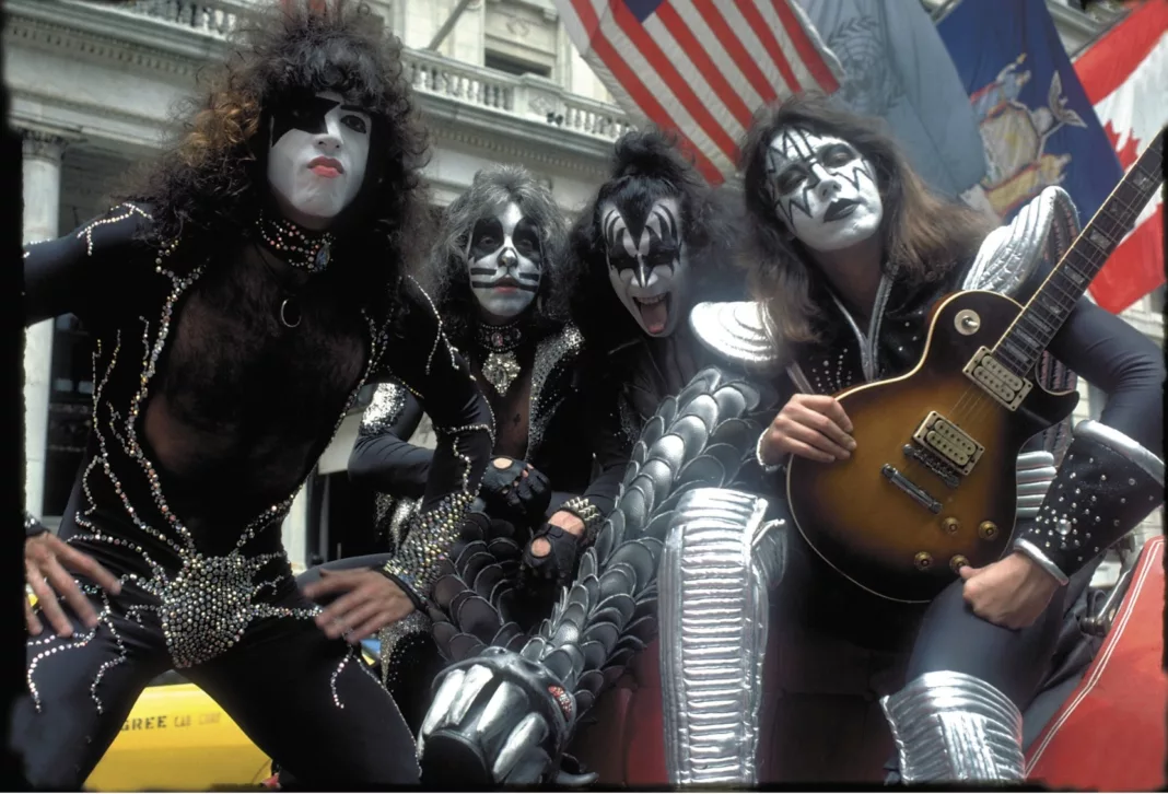 KISS rock band performing onstage
