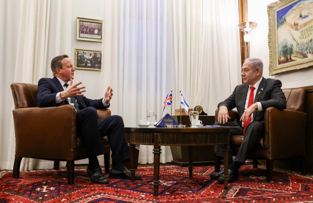 David Cameron și Benjamin Netanyahu