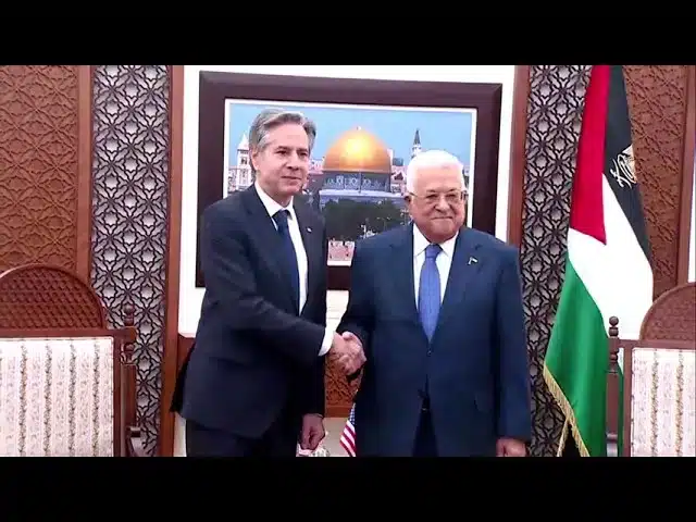 VIDEO. Blinken se întâlnește cu președintele palestinian în Cisiordania
