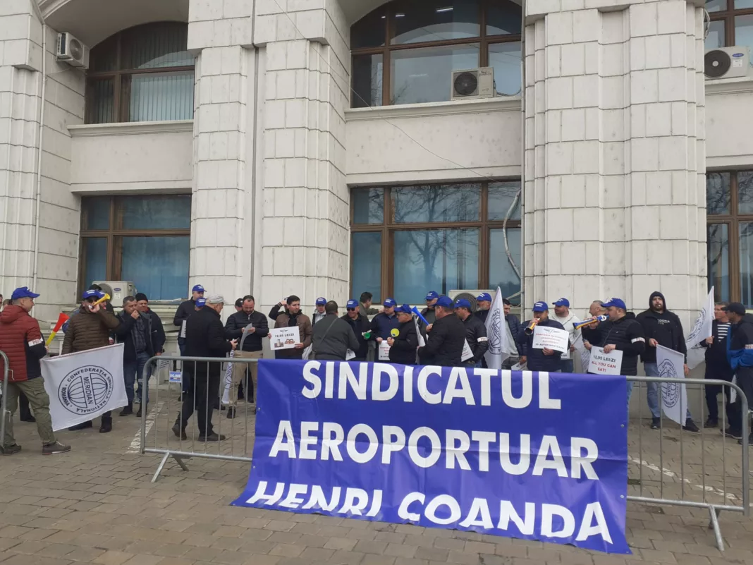 protest angajați aeroport Ministerul Finanțelor
