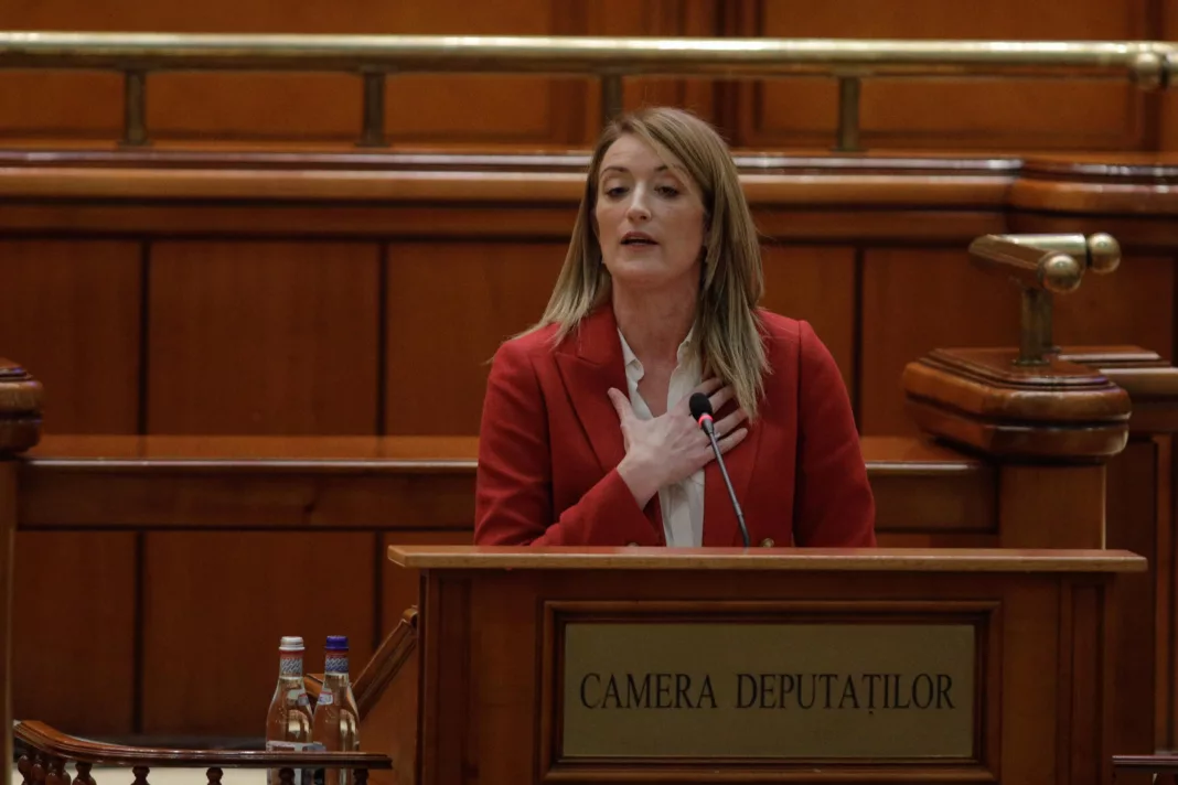 Roberta Metsola în Parlamentul României 19 decembrie 2022, Inquam Photos