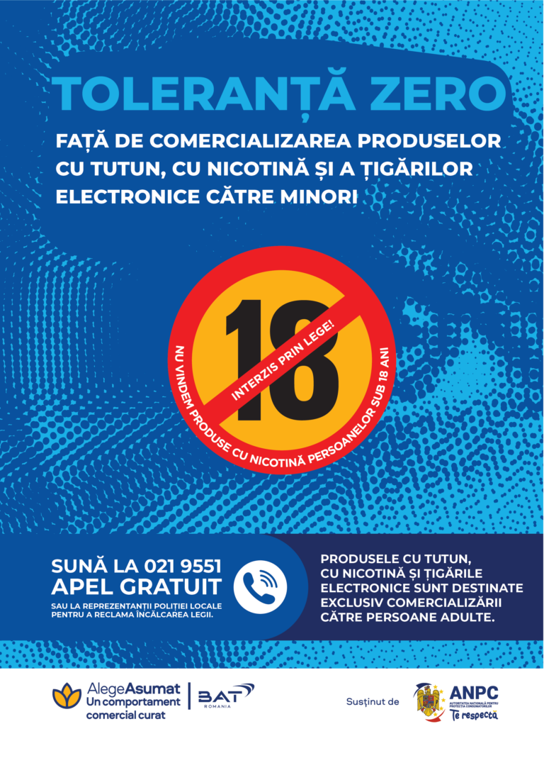 BAT: Toleranță zero față de comercializarea produselor cu tutun și a țigărilor electronice către minori