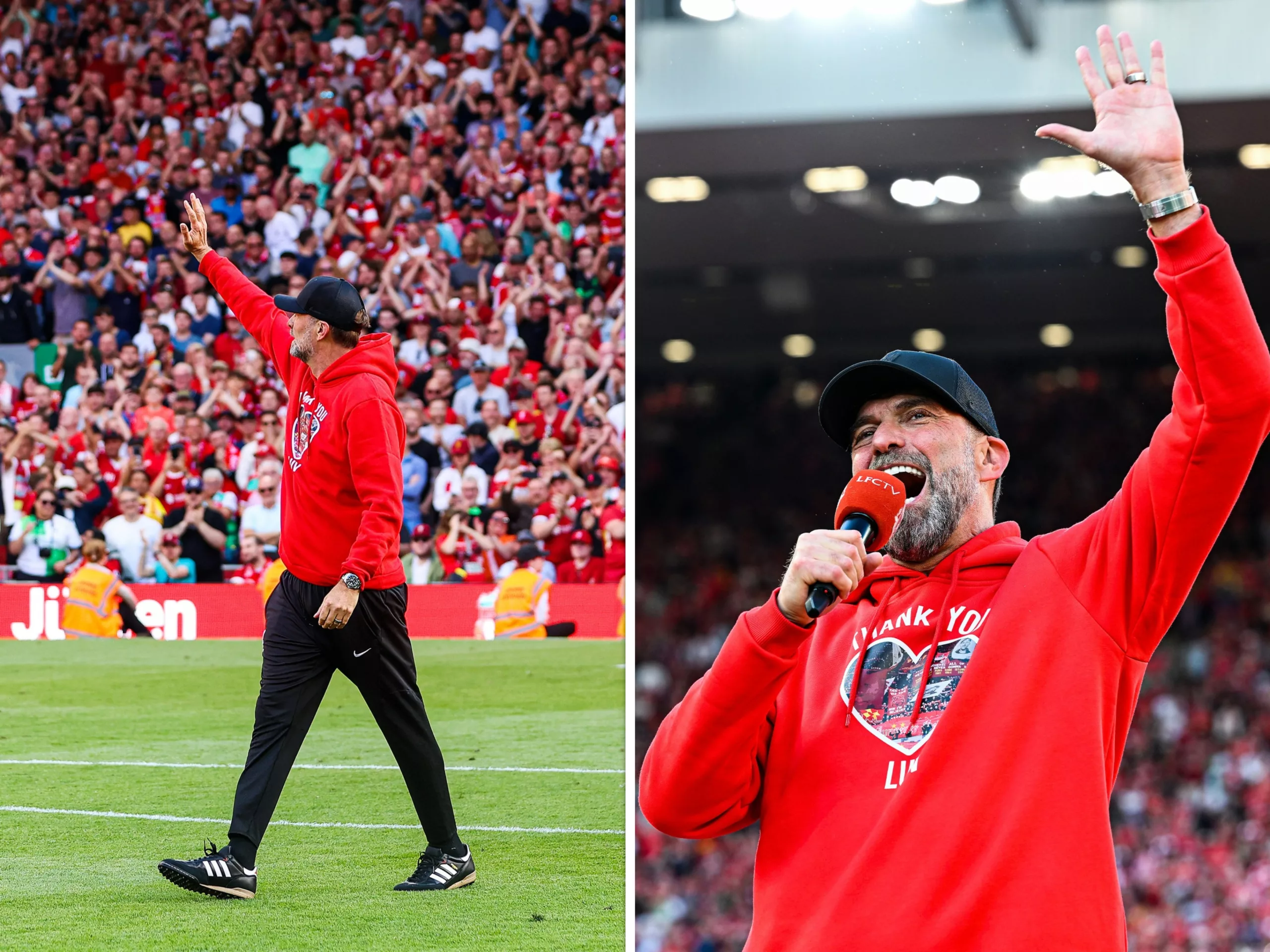 Momente emoționante pe Anfield! Jurgen Klopp s-a despărțit de FC Liverpool cu o victorie
