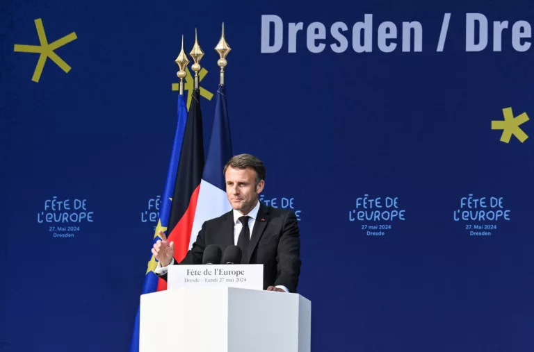 Dresda: Macron le-a cerut europenilor să se mobilizeze împotriva ascensiunii extremei drepte