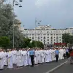 Procesiune romano-catolică pe străzile Capitalei
