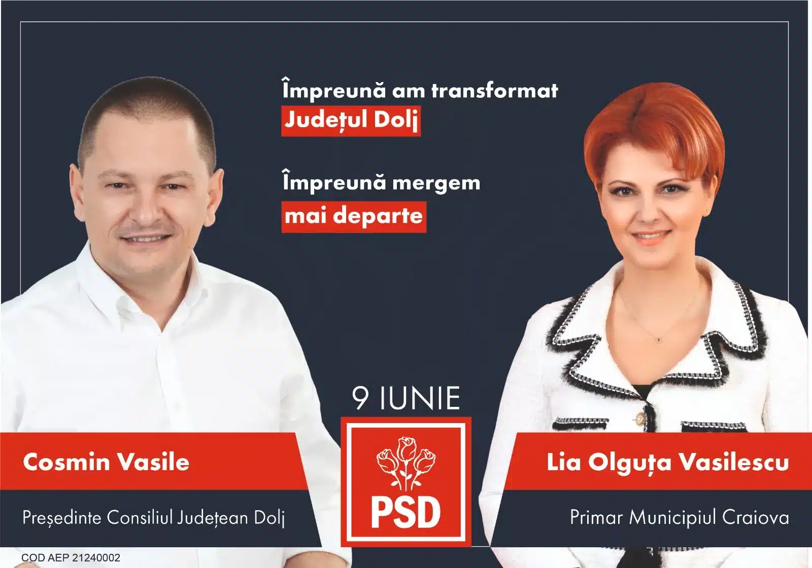 Lia Olguța Vasilescu și Cosmin Vasile își continuă marile proiecte pentru dezvoltarea Craiovei și a județului Dolj