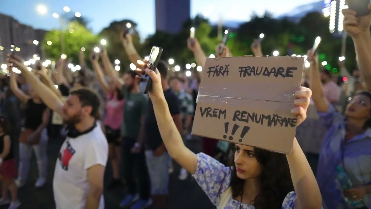 Video Protest Sectorul 1: Clotilde Armand Acuză Fraudă Electorală