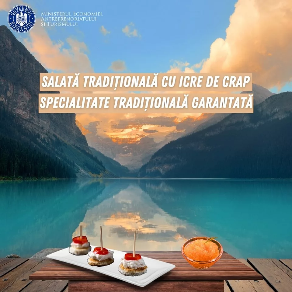 Ministerul Economiei și Turismului prezintă salata cu icre de crap, unul dintre cele 13 produse românești protejate