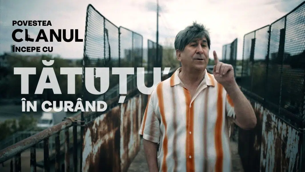 Bărbat gesticulând, promoție serial tătuțu / mihai constantin protv clanul tătuțu