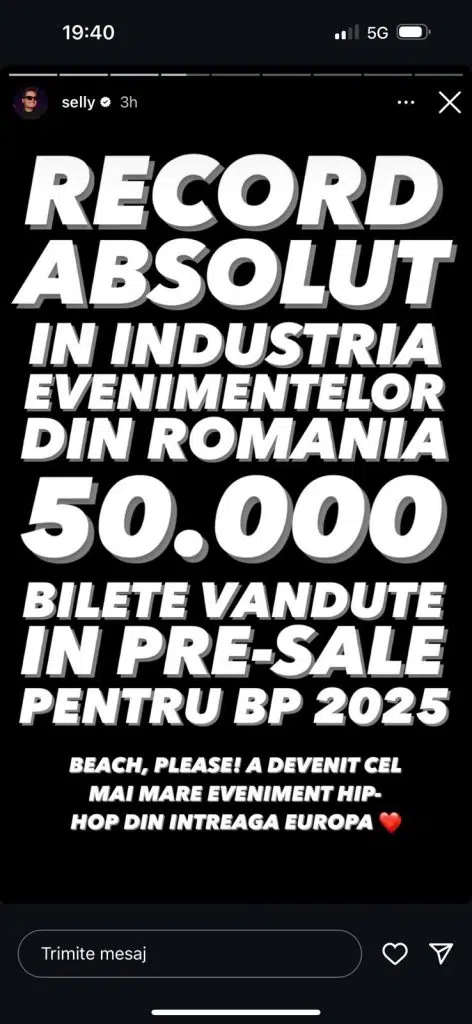 Anunț eveniment mare în industria muzicală românească / selly beach please