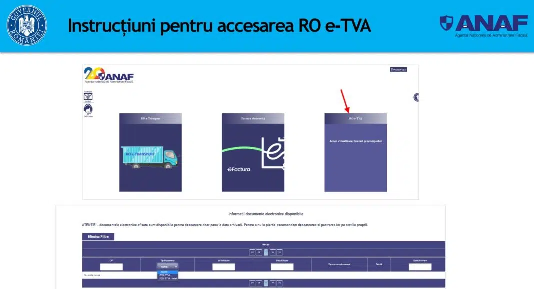 Broșură ANAF pentru utilizarea noului sistem RO e-TVA