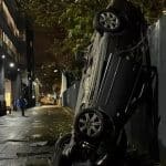 Accident mall București. Un tânăr a a căzut cu maşina de la etajul 2