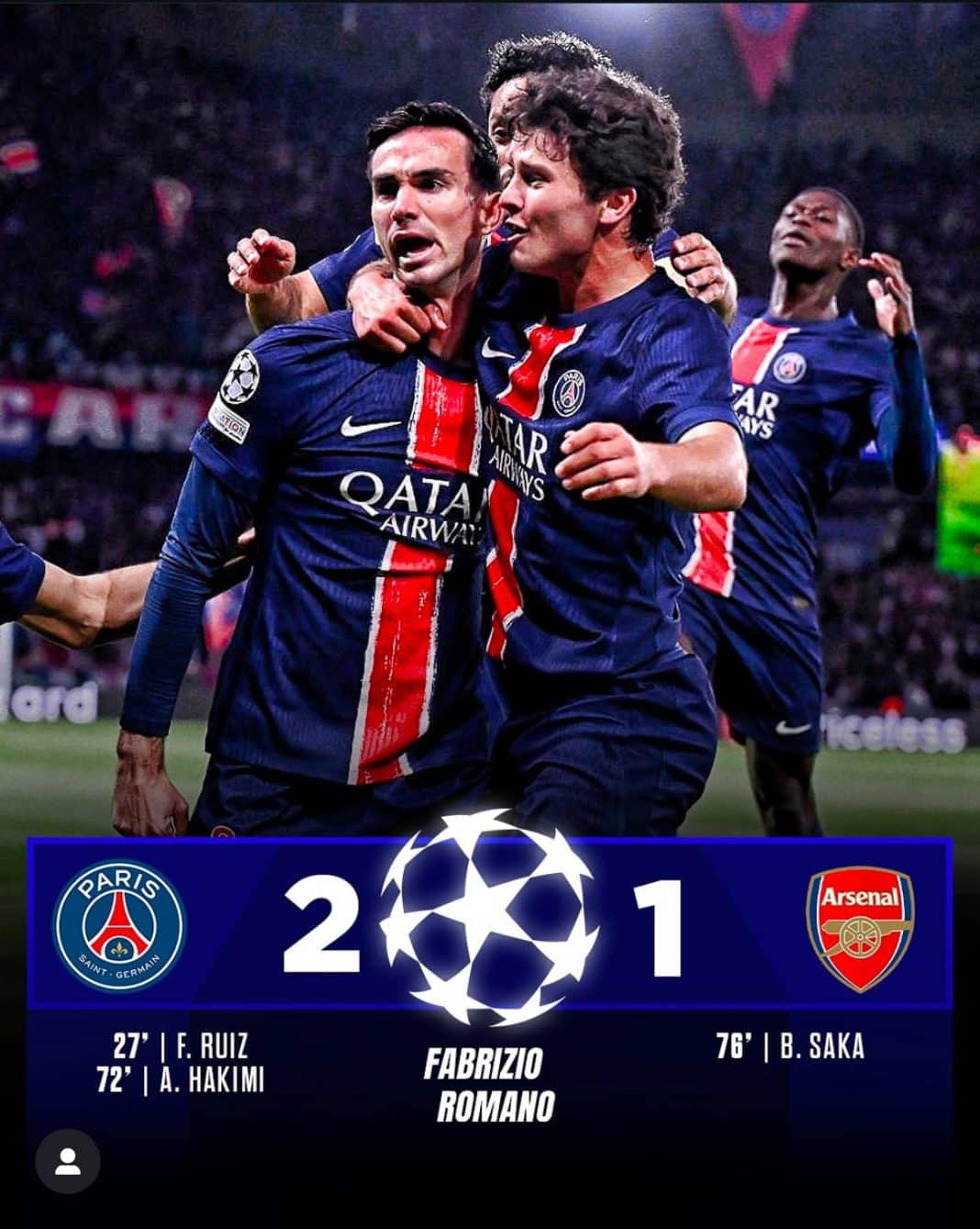 PSG Arsenal 2-1 finala Ligii Campionilor