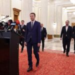 Declaratii sustinute de Sigfried Mureșan, premierul desemnat pentru formarea guvernului si reprezentantii PNL, USR, UDMR si ai minoritatilor din Parlamentul Romaniei. Foto: Inquam Photos / Octav Ganea